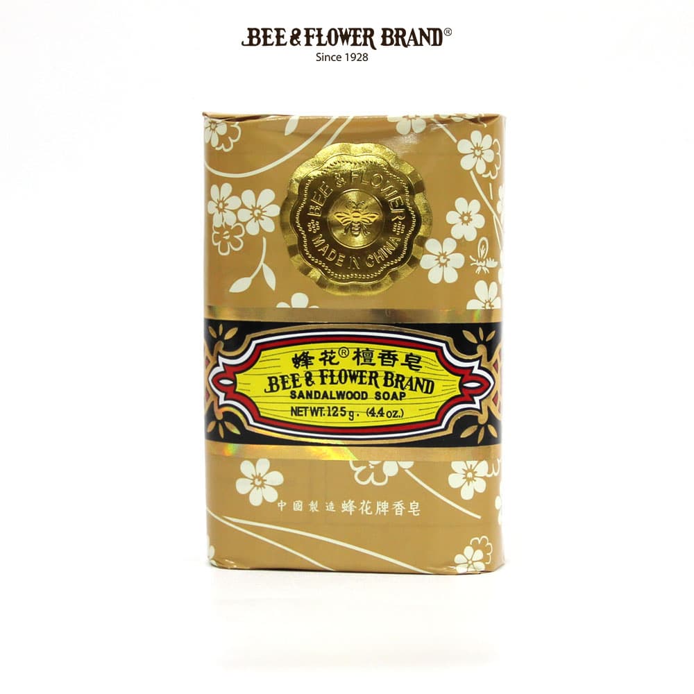 BEE & FLOWER BAR SOAP SANDALWOOD 125 Gr (1 Pcs) - Sabun Tawon Batang Aroma Cendana Original